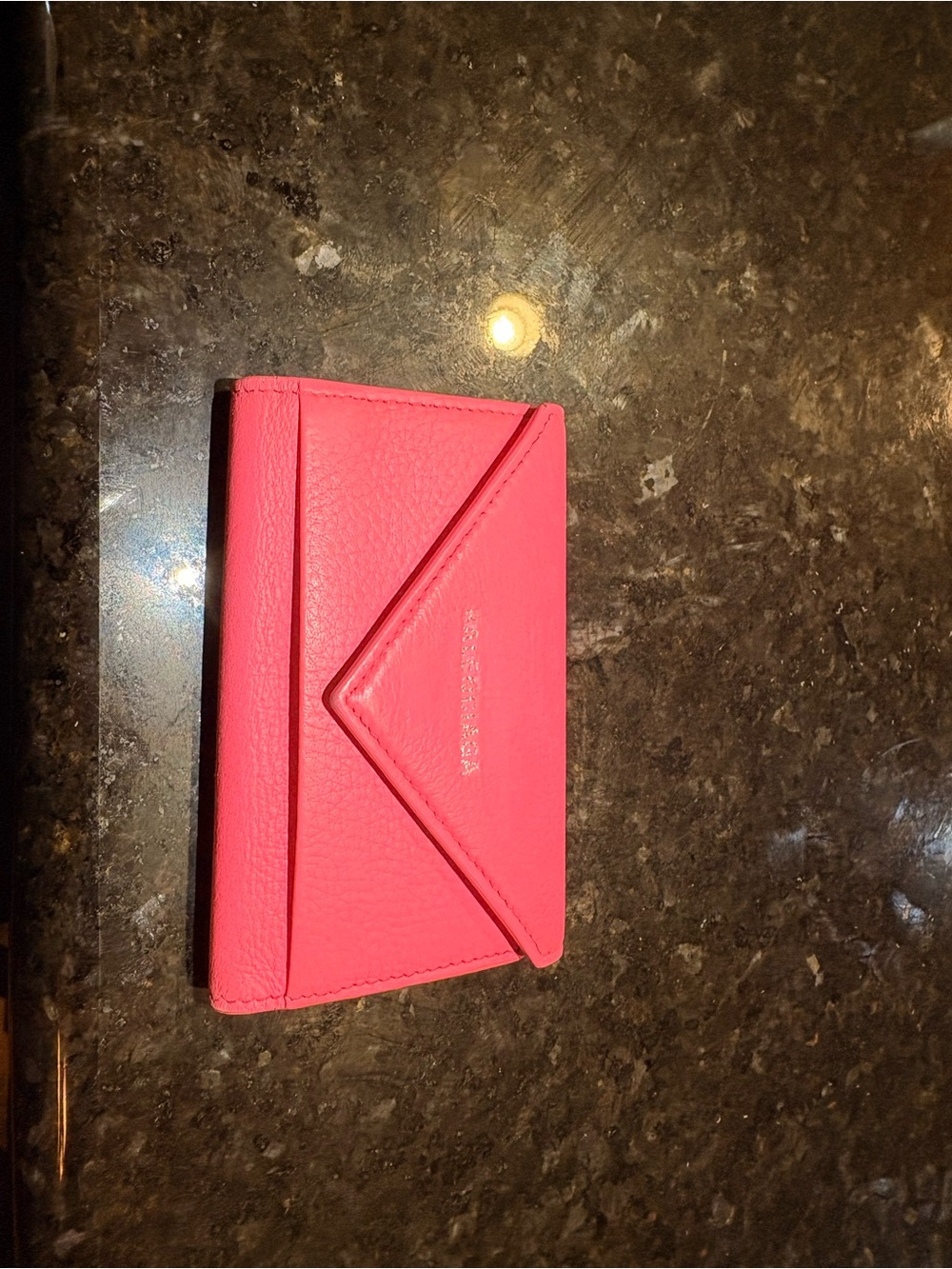 Balenciaga Hot Pink Leather Card Holder